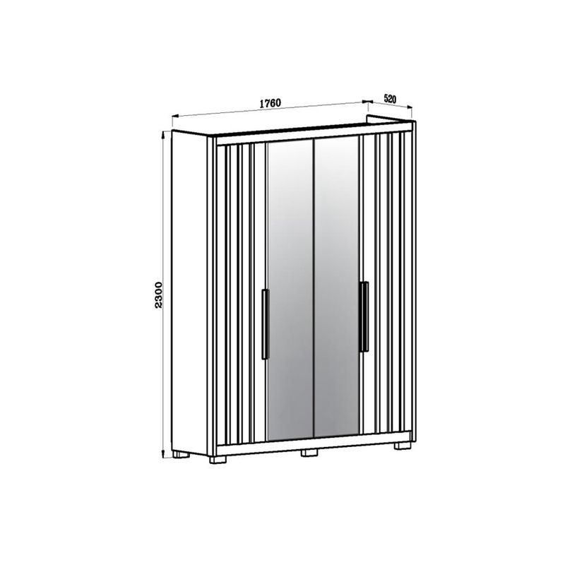 Guarda-Roupa-Solteiro-Espelho-4-Portas-3-Gavetas-California-Moval