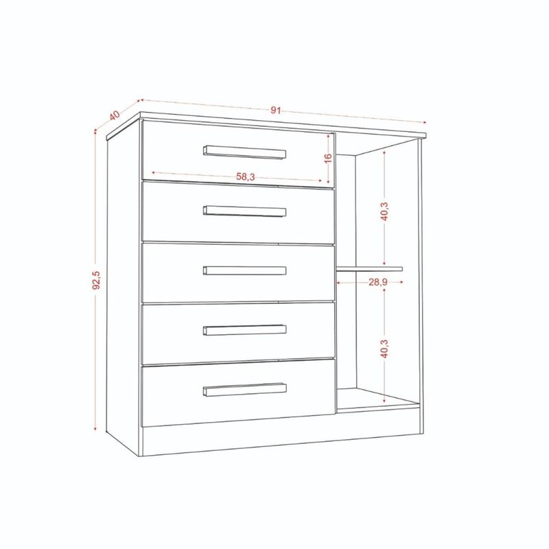 Comoda-5-Gavetas-1-Porta-Milao-Aramoveis