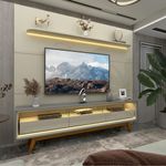 Rack-com-Painel-para-TV-ate-85-Polegadas-3-Gavetas-LED-com-Pes-Royal-Requinte-Gelius