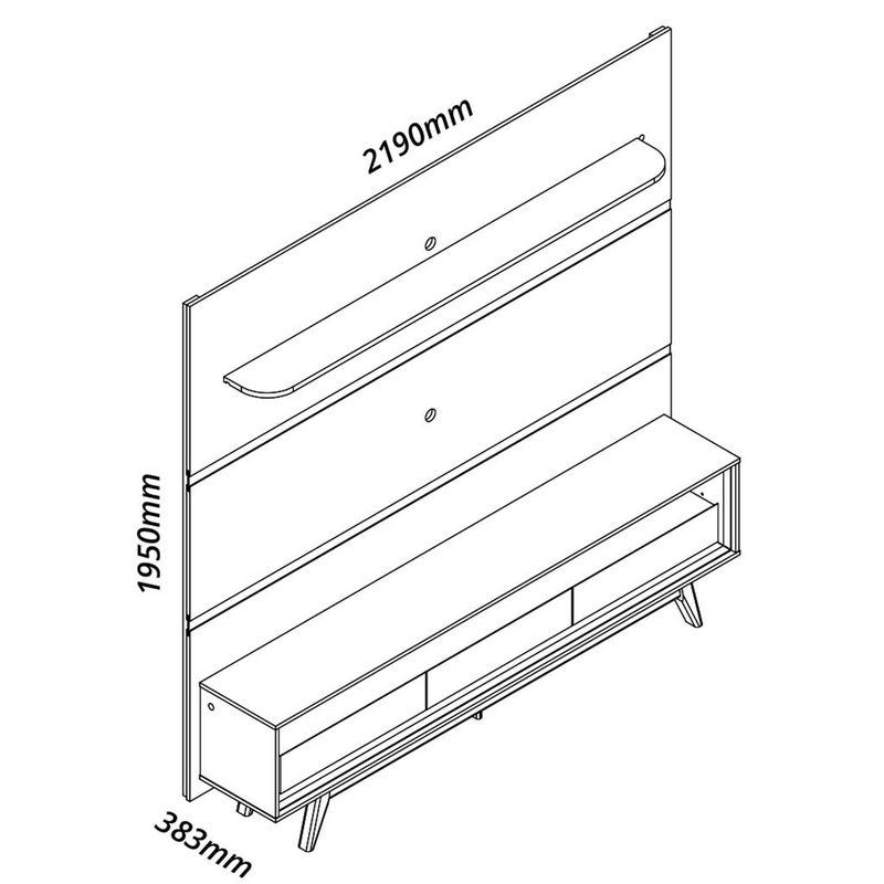 Rack-com-Painel-para-TV-ate-85-Polegadas-3-Gavetas-LED-com-Pes-Royal-Requinte-Gelius