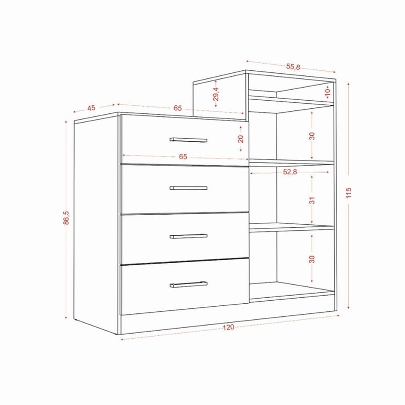 Comoda-4-Gavetas-1-Porta-Londres-Aramoveis