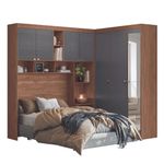 Quarto Casal 7 Portas 2 Gavetas Espelho Lugano Santos Andirá