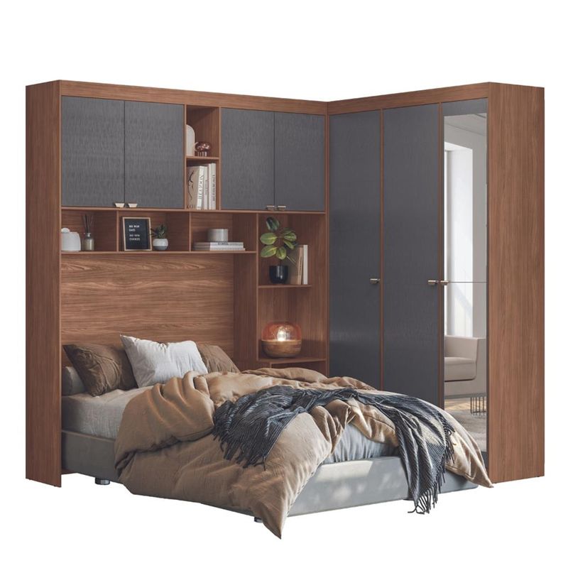 Quarto Casal 7 Portas 2 Gavetas Espelho Lugano Santos Andirá