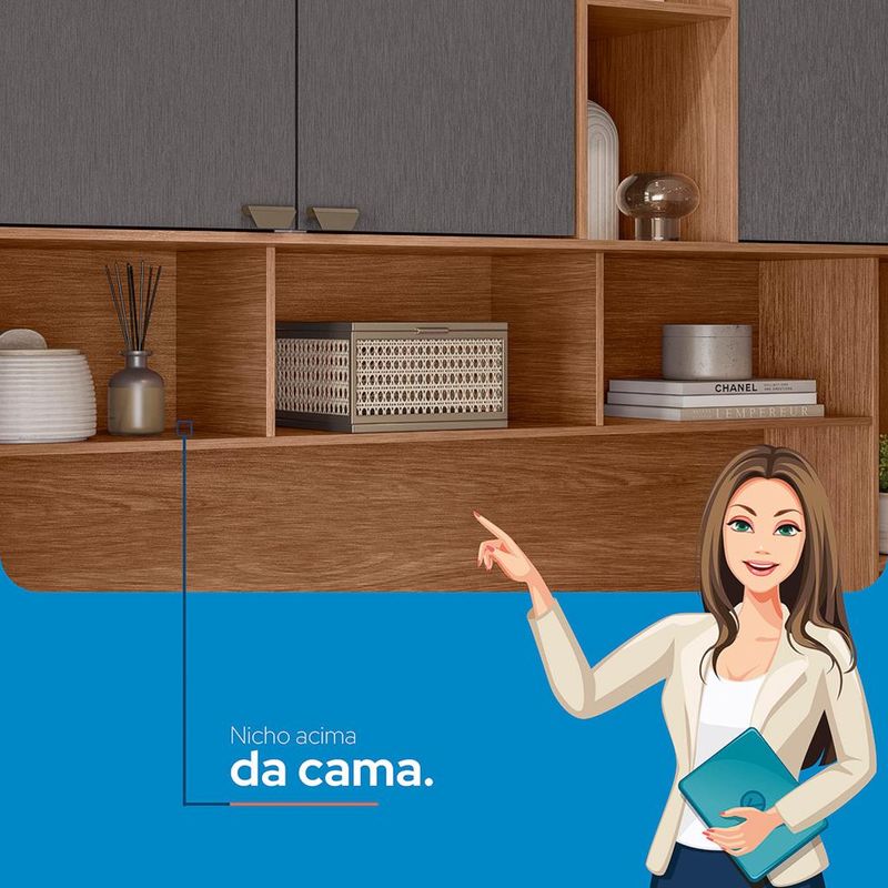 Quarto Casal 7 Portas 2 Gavetas Espelho Lugano Santos Andirá