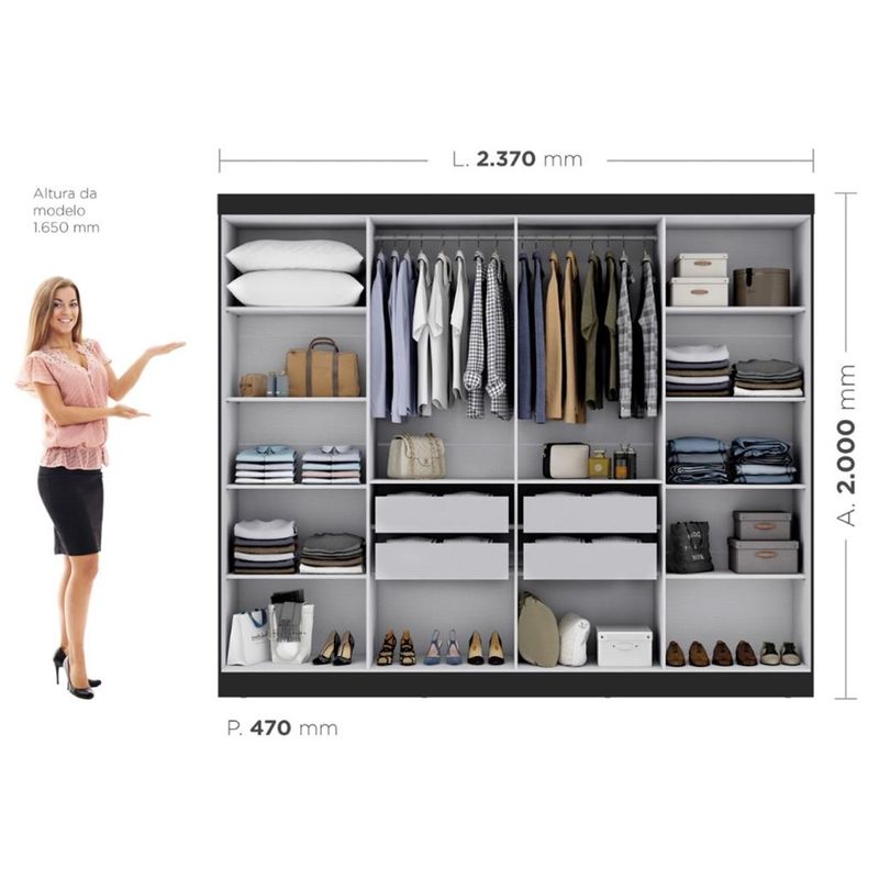 Guarda-Roupa-Casal-Espelho-8-Portas-4-Gavetas-MDF-Genebra-Maxel