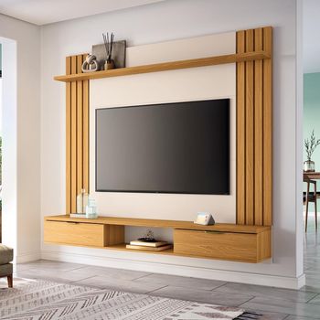 Painel Ripado para TV até 70 Polegadas com 2 Portas Solus HB Móveis