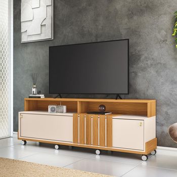 Rack para TV até 70 Polegadas 2 Portas de Correr com Rodízios Graci HB Móveis