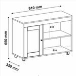 Rack-para-TV-ate-42-Polegadas-1-Porta-Rodizios-Sampa-Artely