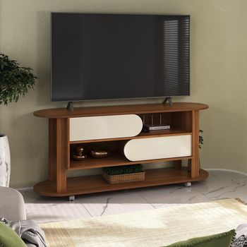 Rack para TV até 65 Polegadas 2 Portas de Correr com Rodízios Mundi Artely