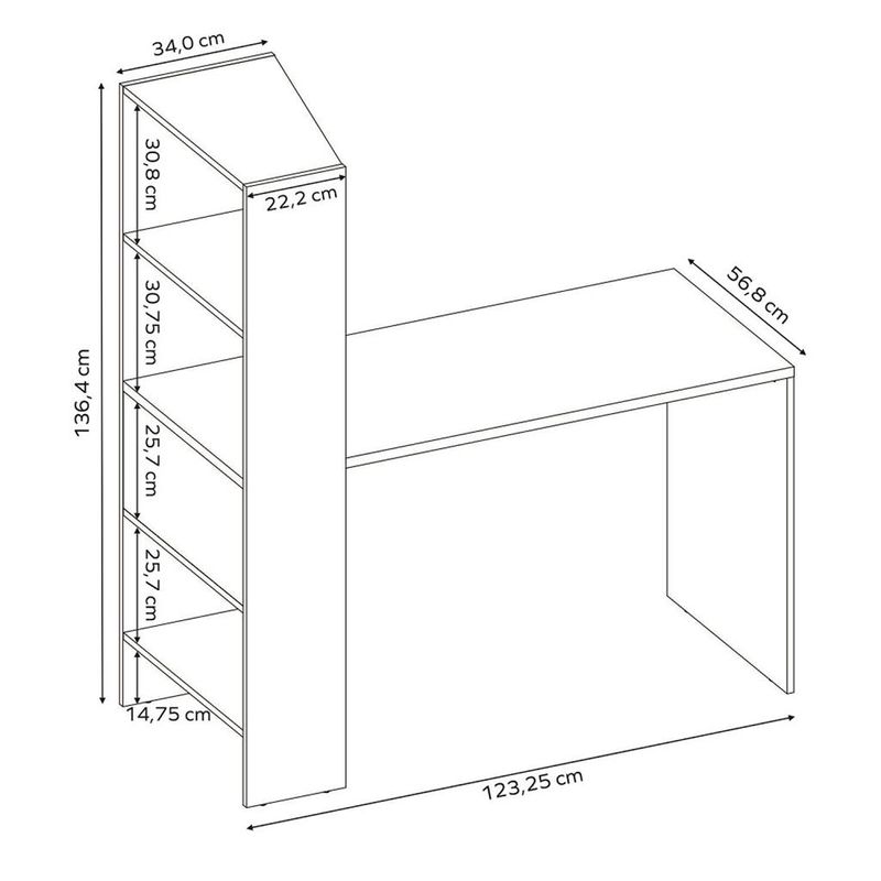 Escrivaninha-com-Estante-Office-NT-2105-Notavel-Moveis