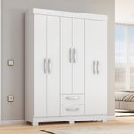 Guarda-Roupa-Solteiro-6-Portas-2-Gavetas-Flex-NT-6015-Notavel-Moveis