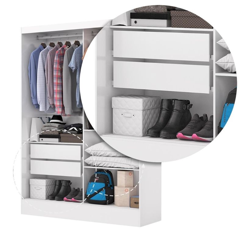 Guarda-Roupa-Solteiro-Espelho-2-Portas-de-Correr-2-Gavetas-Belem-Carioca-Moveis