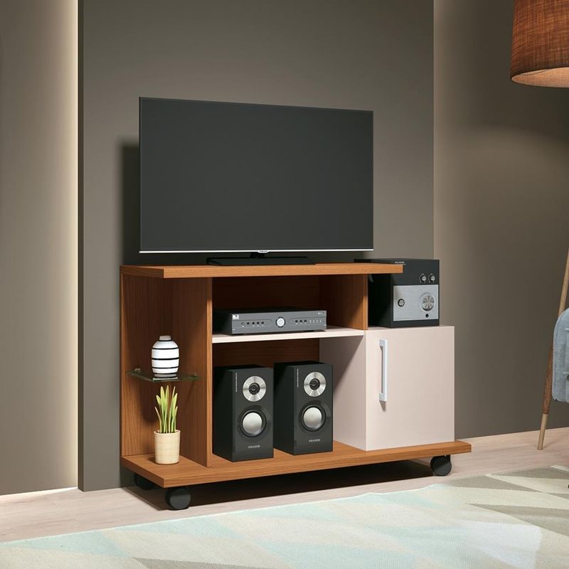 Rack-para-TV-de-ate-26-Polegadas-com-Rodizios-Smart-HB-Moveis