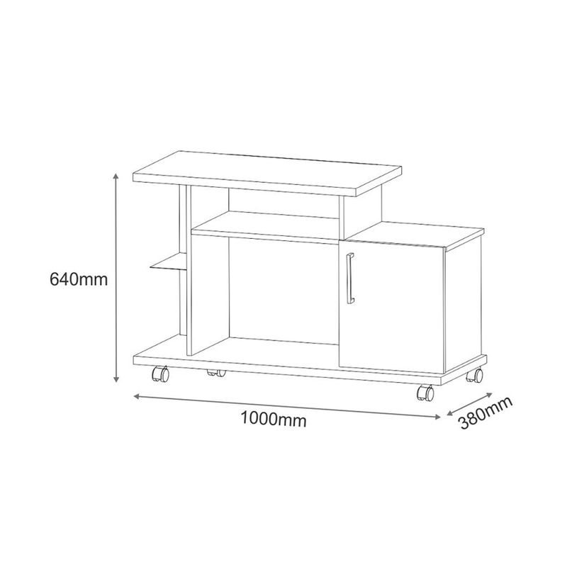 Rack-para-TV-de-ate-26-Polegadas-com-Rodizios-Smart-HB-Moveis