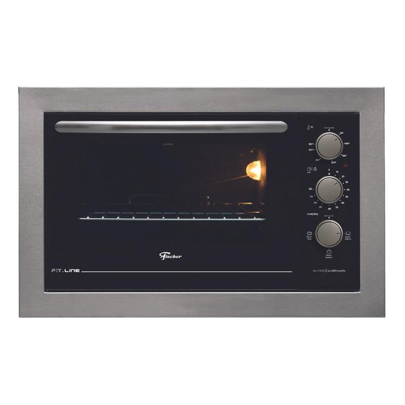 Forno-Eletrico-de-Embutir-Fischer-Inox-Fit-Line-48L