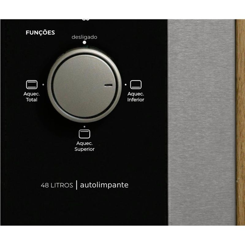Forno-Eletrico-de-Embutir-Fischer-Inox-Fit-Line-48L