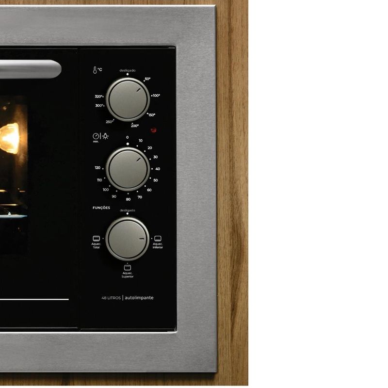 Forno-Eletrico-de-Embutir-Fischer-Inox-Fit-Line-48L