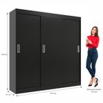 Guarda-Roupa-Casal-3-Portas-de-Correr-2-Gavetas-Lisboa-Evidencia-Moveis