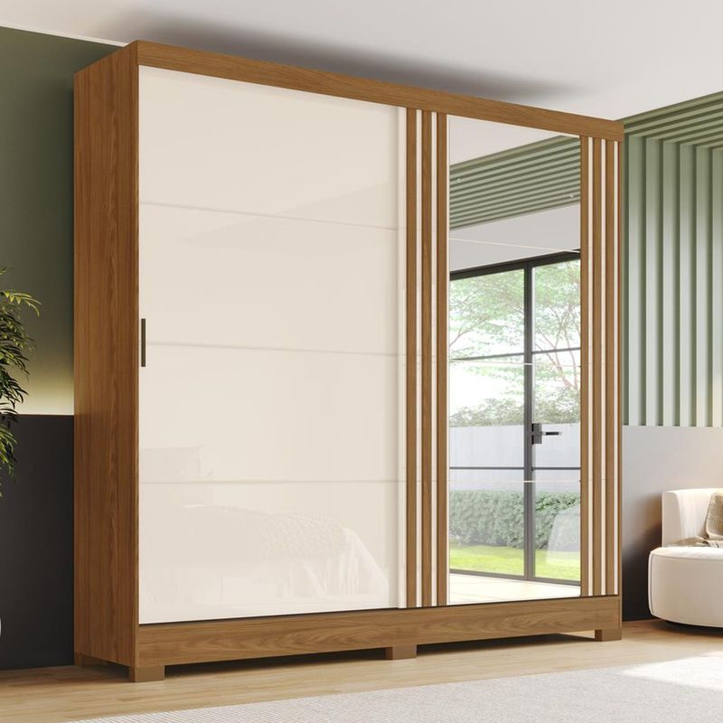 Guarda-Roupa-Casal-Espelho-2-Portas-de-Correr-3-Gavetas-B352-Briz
