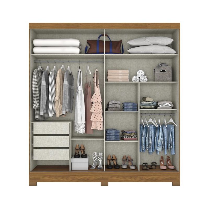 Guarda-Roupa-Casal-Espelho-2-Portas-de-Correr-3-Gavetas-B352-Briz