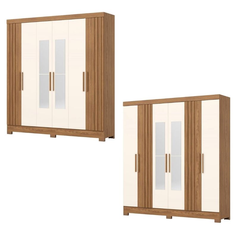 Guarda-Roupa-Casal-Espelho-6-Portas-3-Gavetas-Flex-B357-Briz