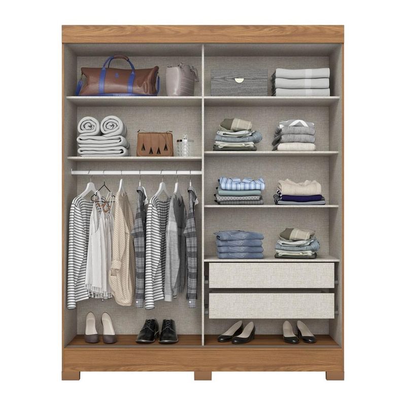 Guarda-Roupa-Casal-Espelho-2-Portas-de-Correr-2-Gavetas-Flex-B353-Briz