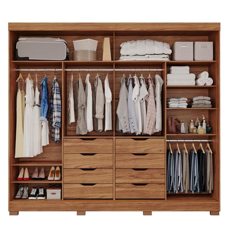 Guarda-Roupa-Casal-com-Espelho-e-Pes-2-Portas-de-Correr-8-Gavetas-Florenca-Slide-Panan
