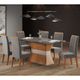 Conjunto Sala de Jantar Mesa Moby 6 Cadeiras Cristal Viero