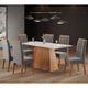 Conjunto Sala de Jantar Mesa Paris 6 Cadeiras Cristal Viero