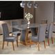 Conjunto Sala de Jantar Mesa Shakira 6 Cadeiras Cristal Viero