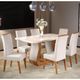 Conjunto Sala de Jantar Mesa Shakira 6 Cadeiras Cristal Viero