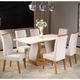 Conjunto Sala de Jantar Mesa Bertioga 6 Cadeiras Cristal Viero