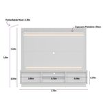 Rack-com-Painel-para-TV-ate-75-Polegadas-2-Portas-180cm-Led-Flex-Guararapes-Linea-Brasil