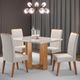 Conjunto Sala de Jantar Mesa Caxias 6 Cadeiras Cristal Viero
