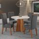 Conjunto Sala de Jantar Mesa Fiorenza 4 Cadeiras Cristal Viero