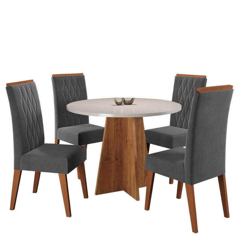 Conjunto-Sala-de-Jantar-Mesa-Fiorenza-4-Cadeiras-Cristal-Viero