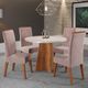 Conjunto Sala de Jantar Mesa Fiorenza 4 Cadeiras Cristal Viero