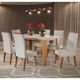 Conjunto Sala de Jantar Mesa Myla 6 Cadeiras Cristal Viero