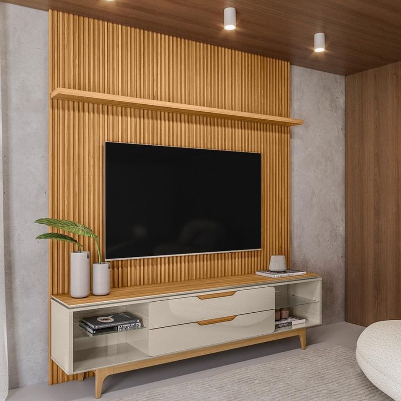Rack-com-Painel-para-TV-ate-75-Polegadas-2-Gavetas-Ripado-mod-22-Los-Angeles-Linea-Brasil