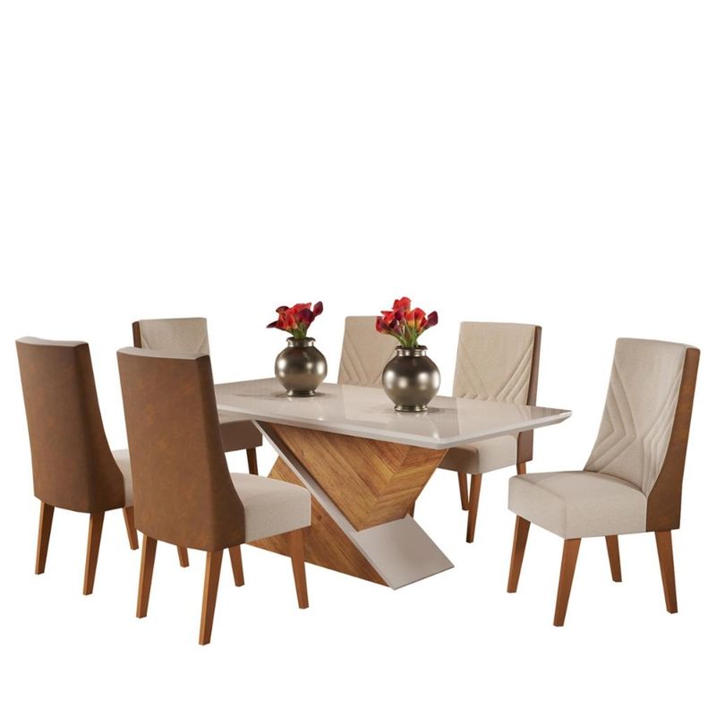 Conjunto-Sala-de-Jantar-Mesa-Glamurosa-6-Cadeiras-Topazio-Viero
