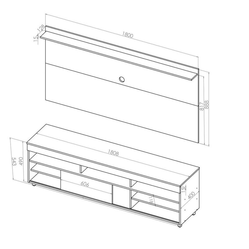 Rack-com-Painel-para-TV-ate-55-Polegadas-1-Porta-Genova-Viero