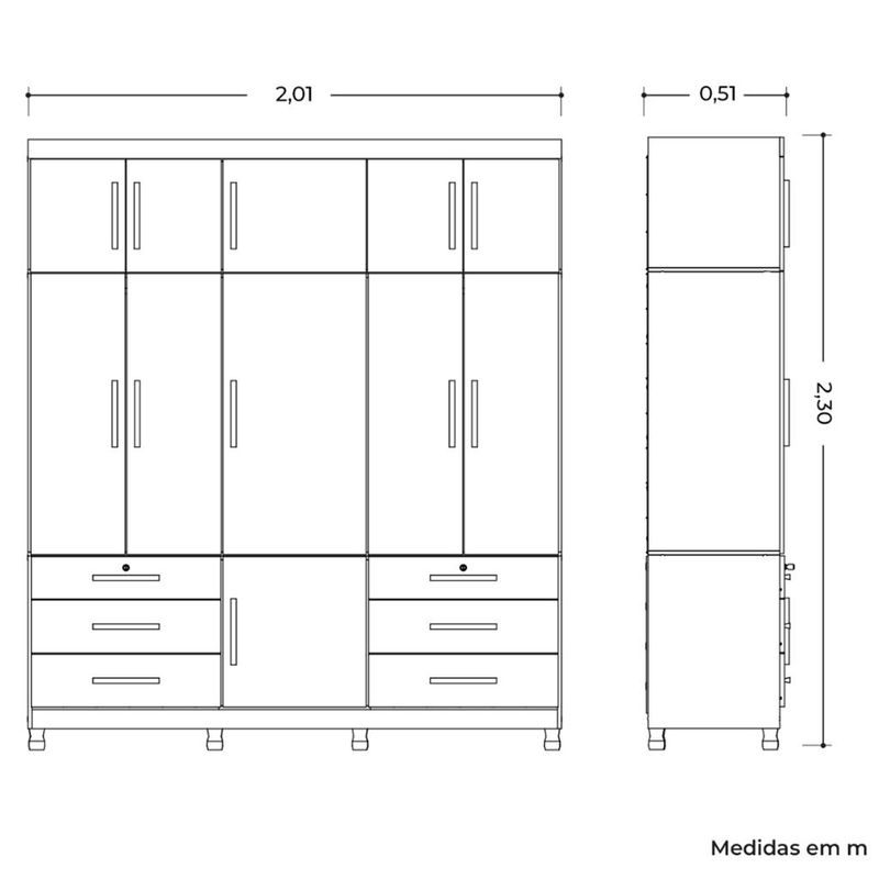 Guarda-Roupa-Casal-11-Portas-6-Gavetas-Triton-Albatroz