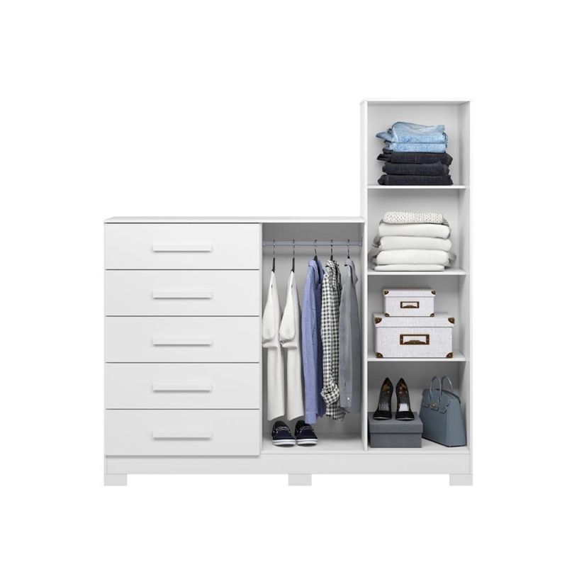 Comoda-com-Espelho-5-Gavetas-2-Portas-New-Master-Albatroz