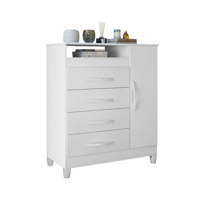 Comoda-4-Gavetas-1-Porta-Flex-Turquesa-Albatroz