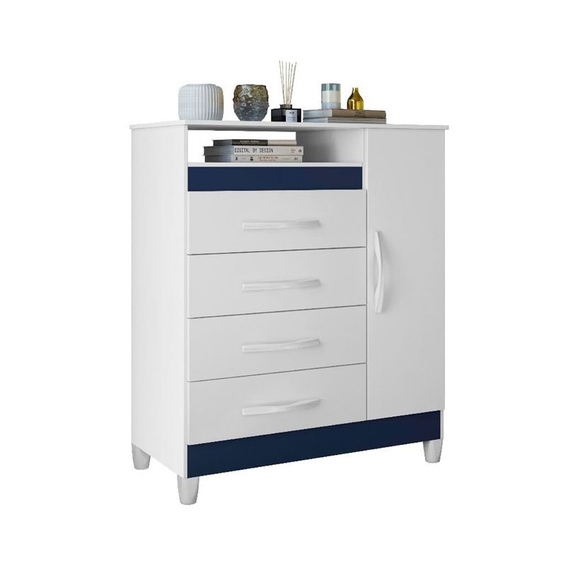 Comoda-4-Gavetas-1-Porta-Flex-Turquesa-Albatroz