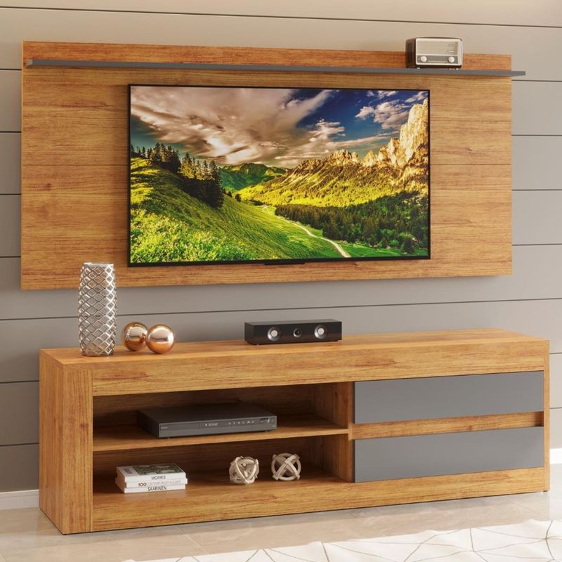 Rack-com-Painel-para-TV-ate-55-Polegadas-2-Gavetas-Noruega-Viero