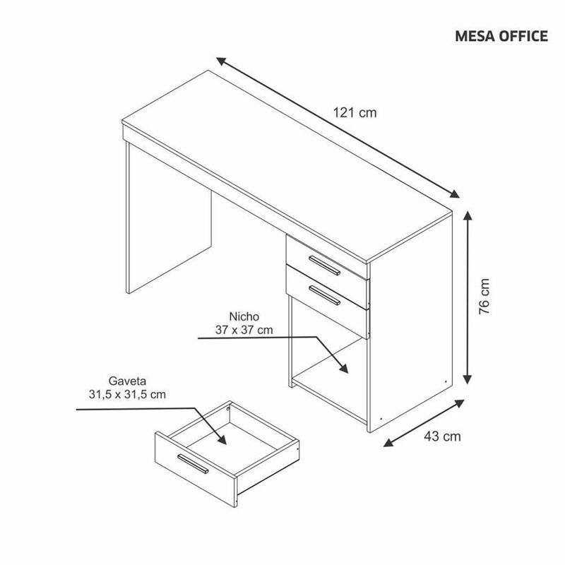 Mesa-Office-2-Gavetas-51015-Notavel