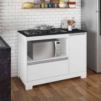 Balcão para Cooktop 5 Bocas 1 Porta com Tampo NT 3050 Notável Móveis