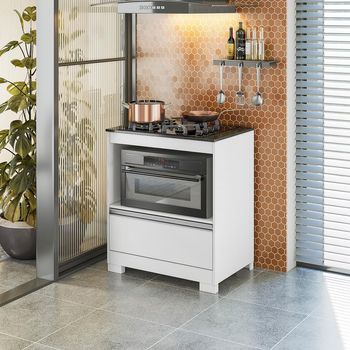 Balcão para Cooktop 4 Bocas 1 Gaveta com Tampo NT 3110 Notável Móveis