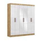 Guarda-Roupa-Casal-Espelho-MDF-6-Portas-2-Gavetas-Genebra-Maxel